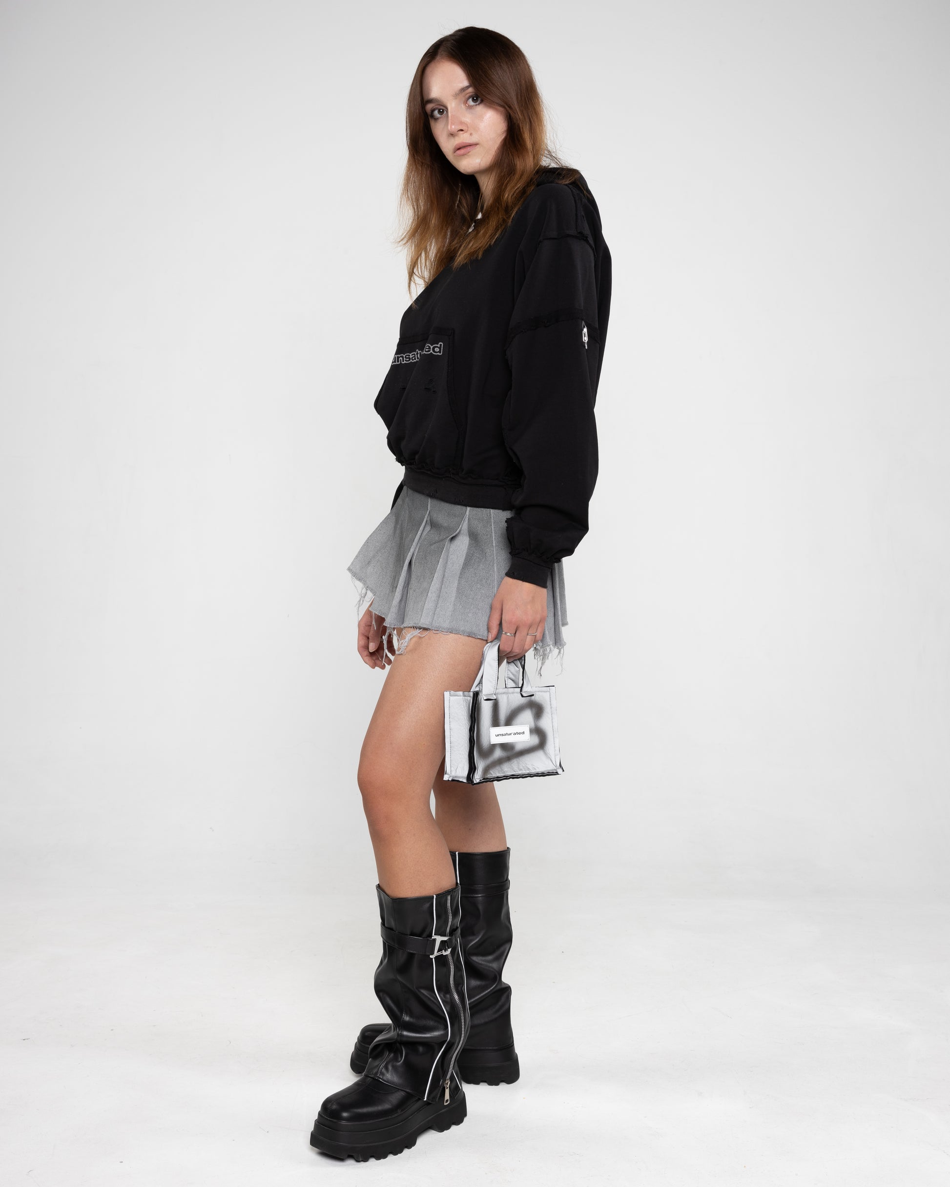 REFLECT Sprayed Denim Skirt