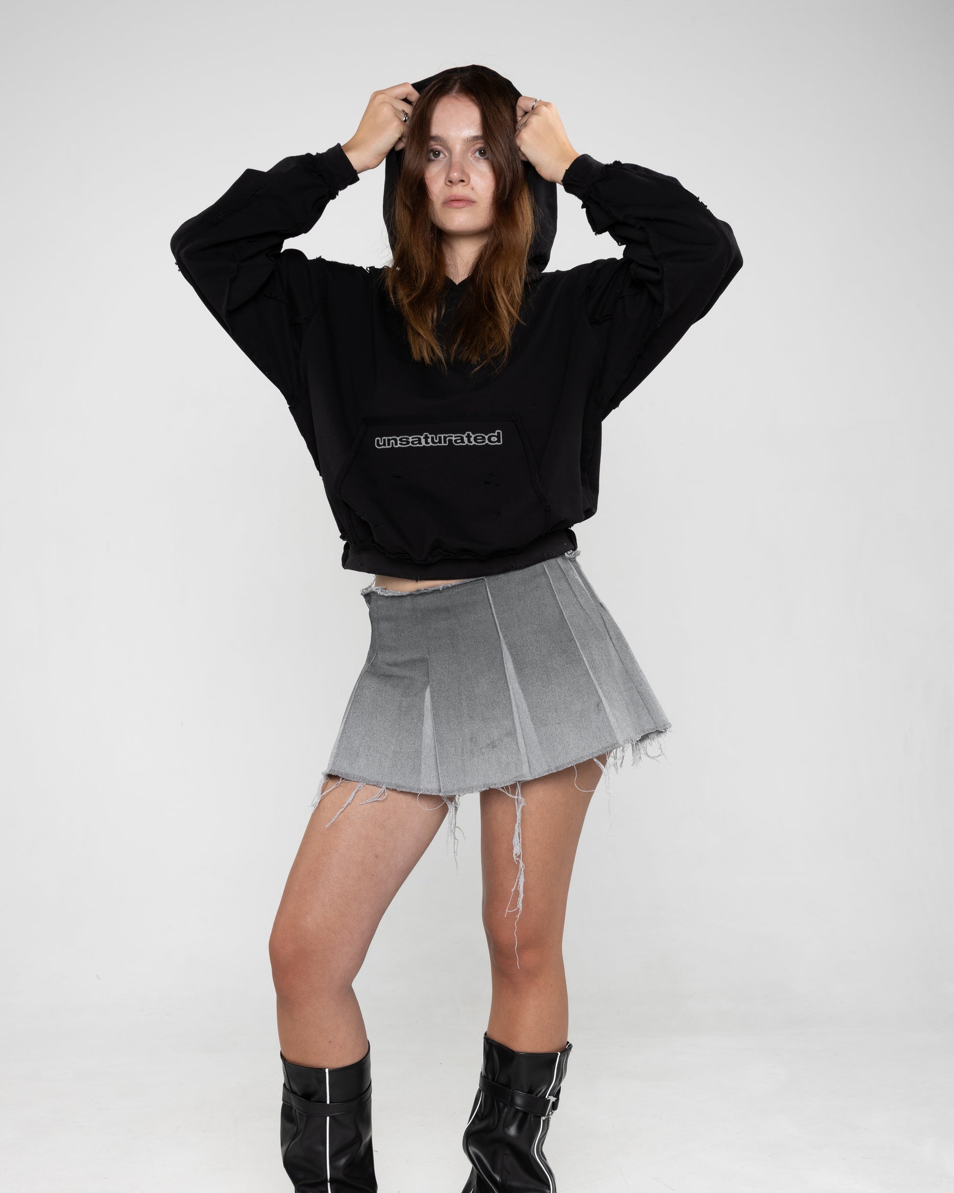 REFLECT Sprayed Denim Skirt