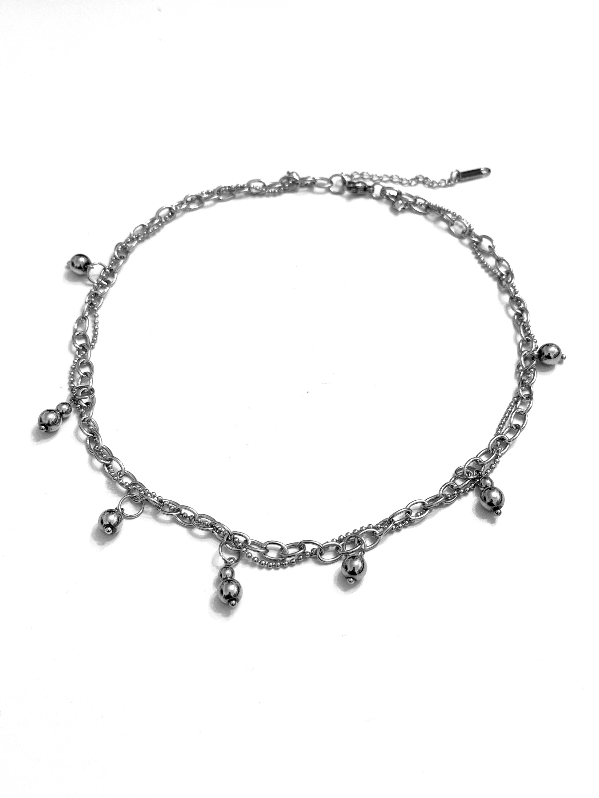 STEEL Pearls Necklace 001