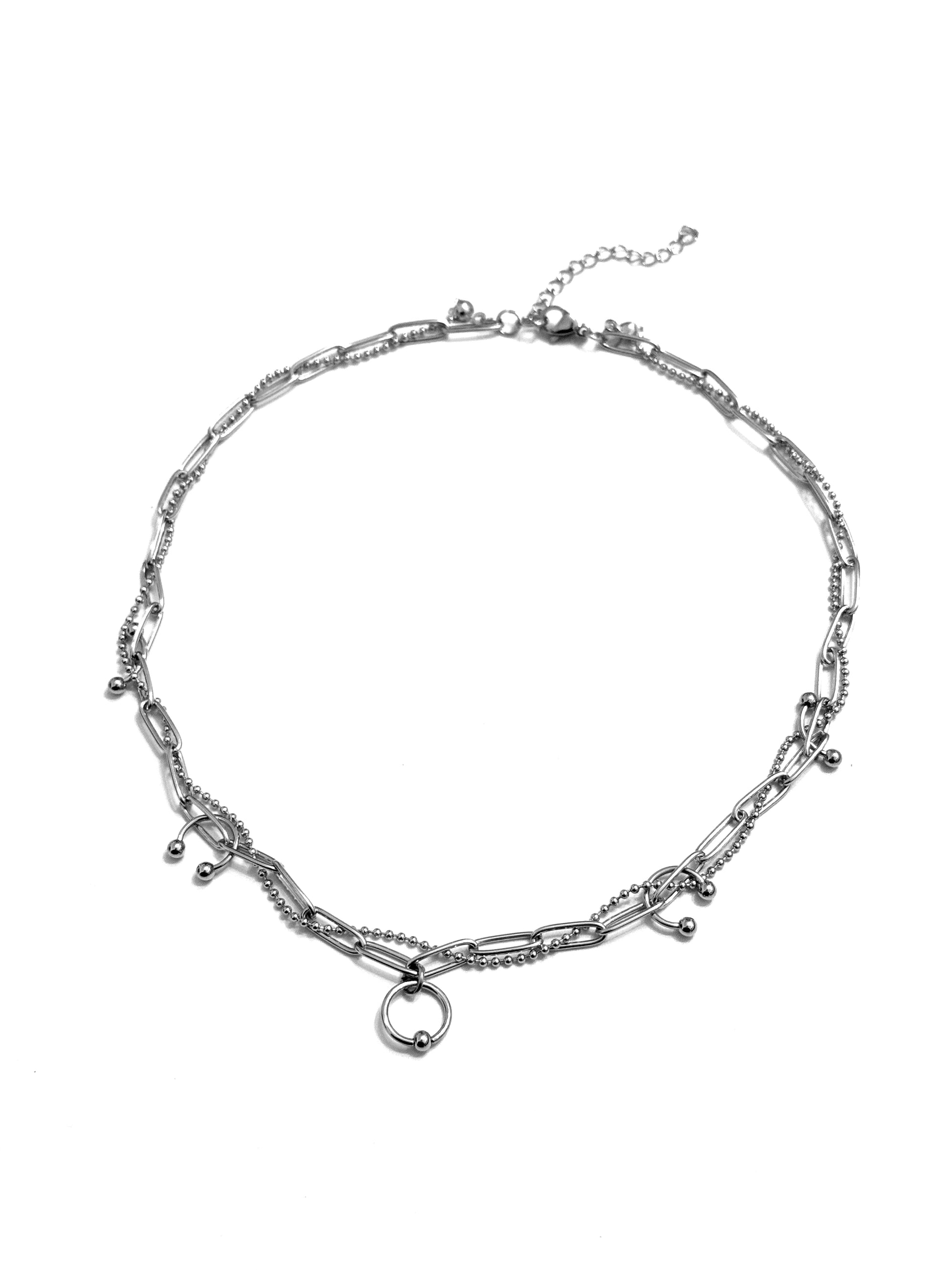 STEEL Pierced Necklace 001