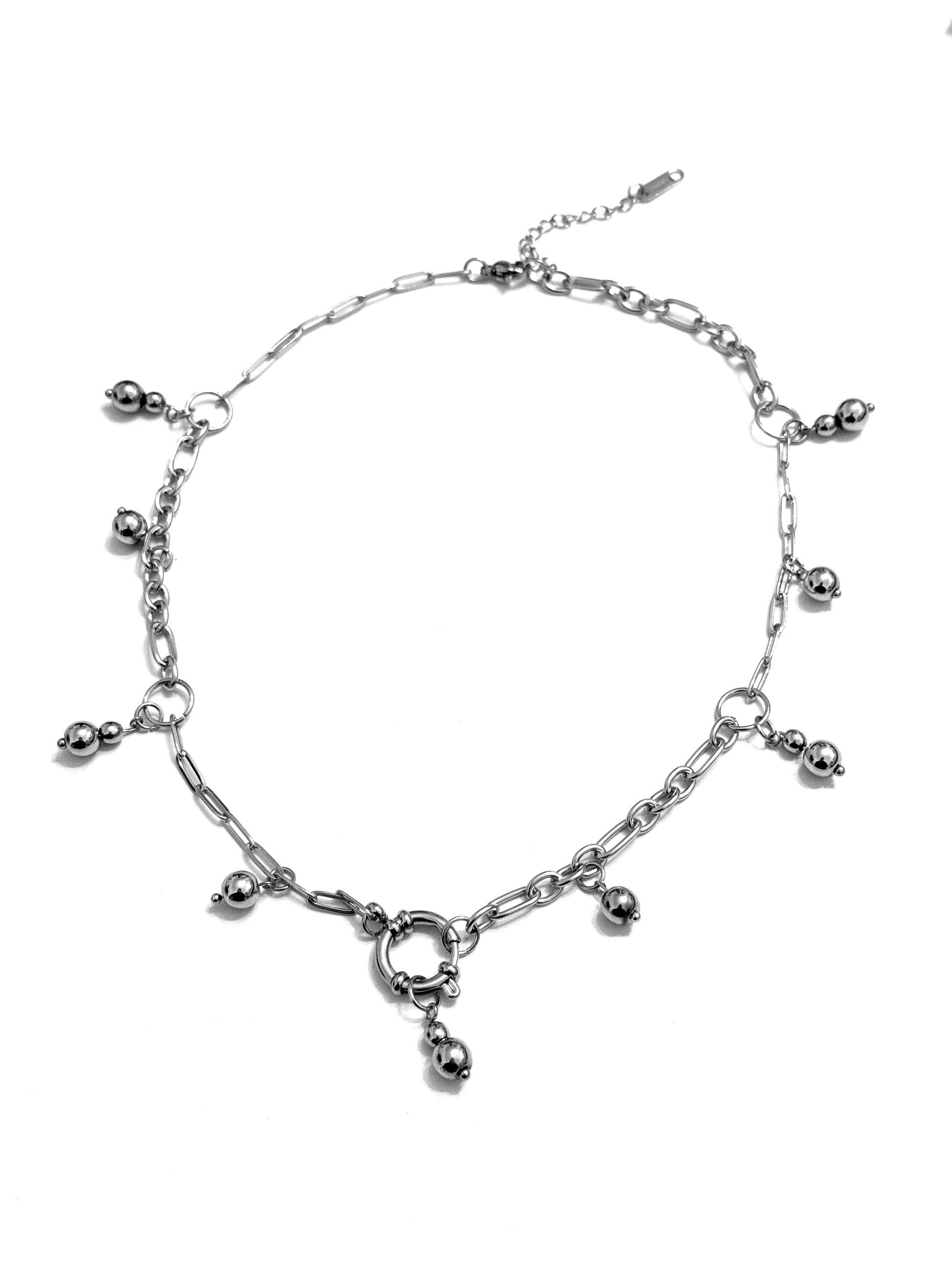 STEEL Pearls Necklace 002