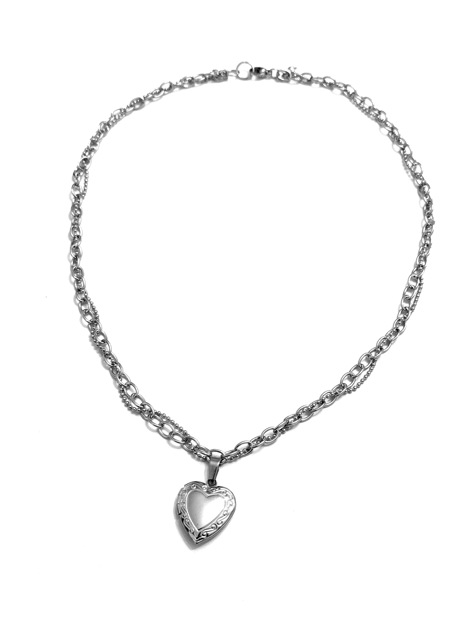 STEEL Locket Necklace 001