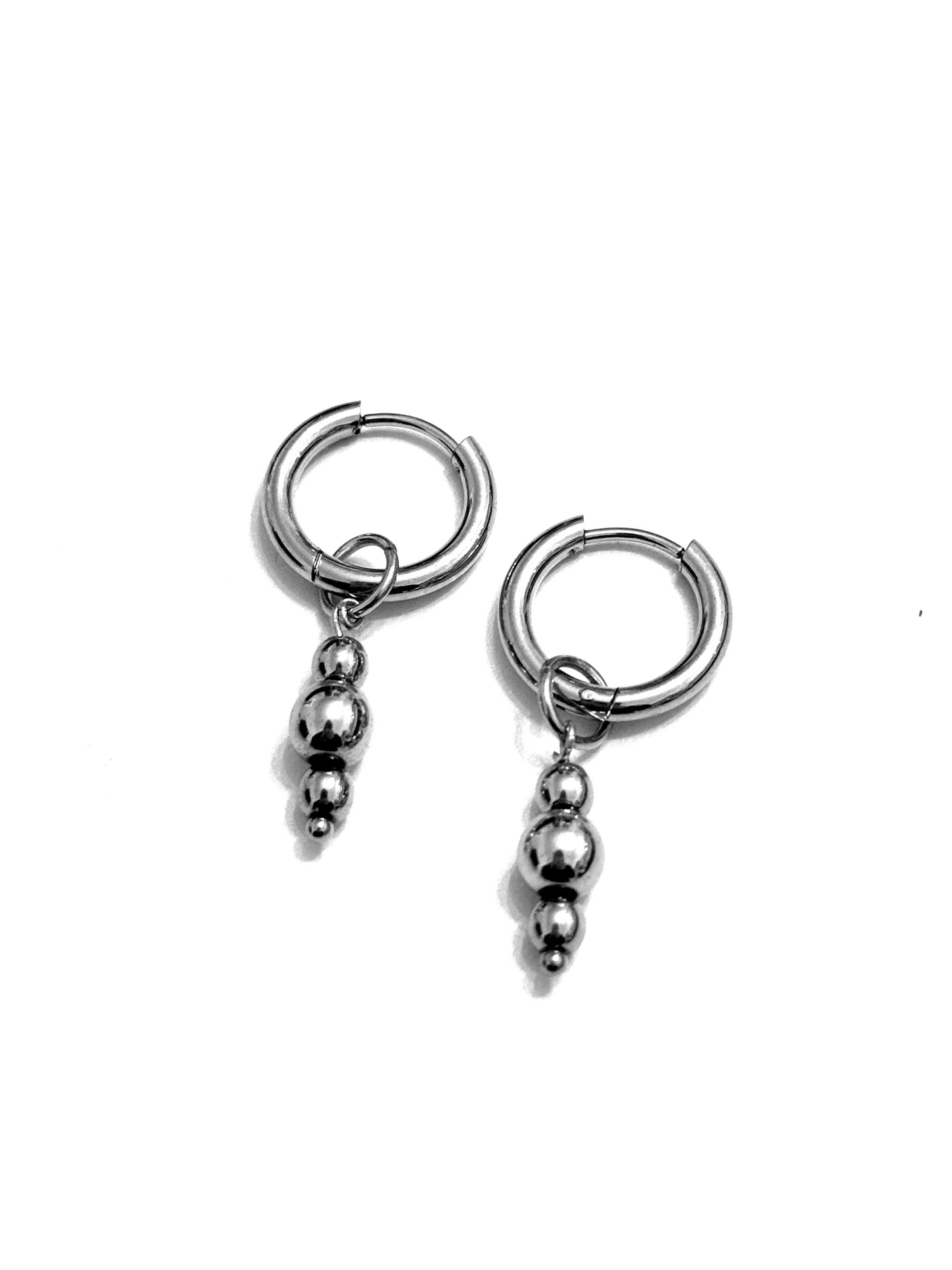 STEEL Pearls Earrings 001