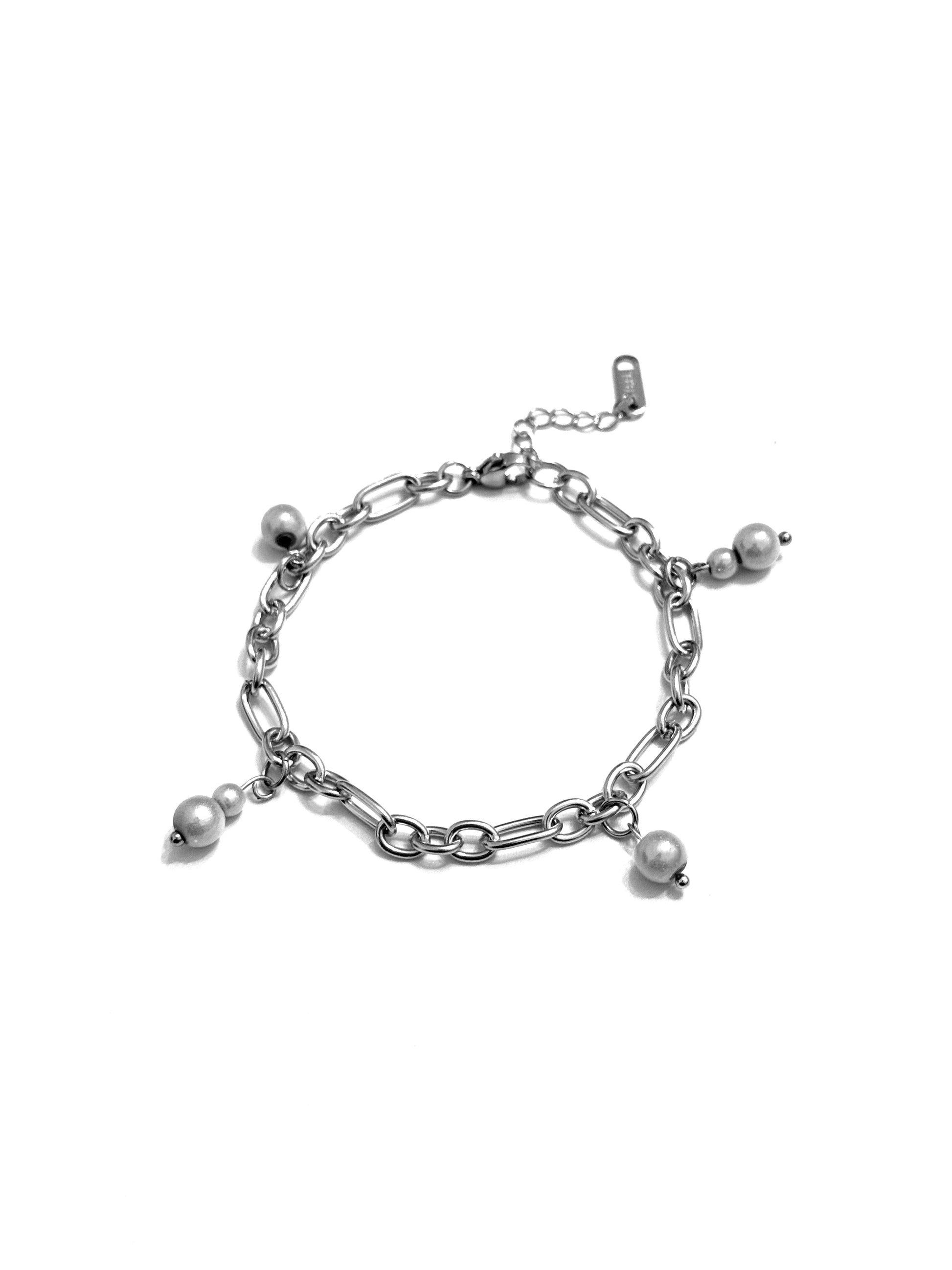 STEEL Reflective Pearls Bracelet 001