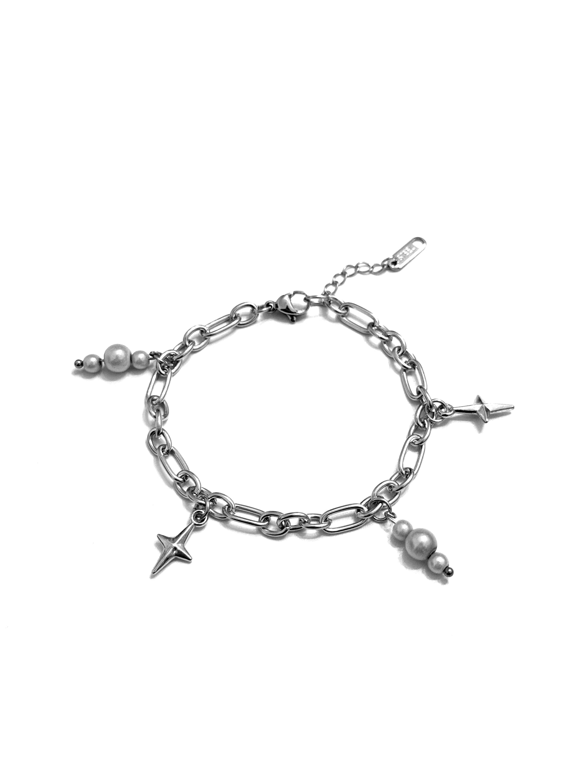 STEEL Reflective Pearls Bracelet 002