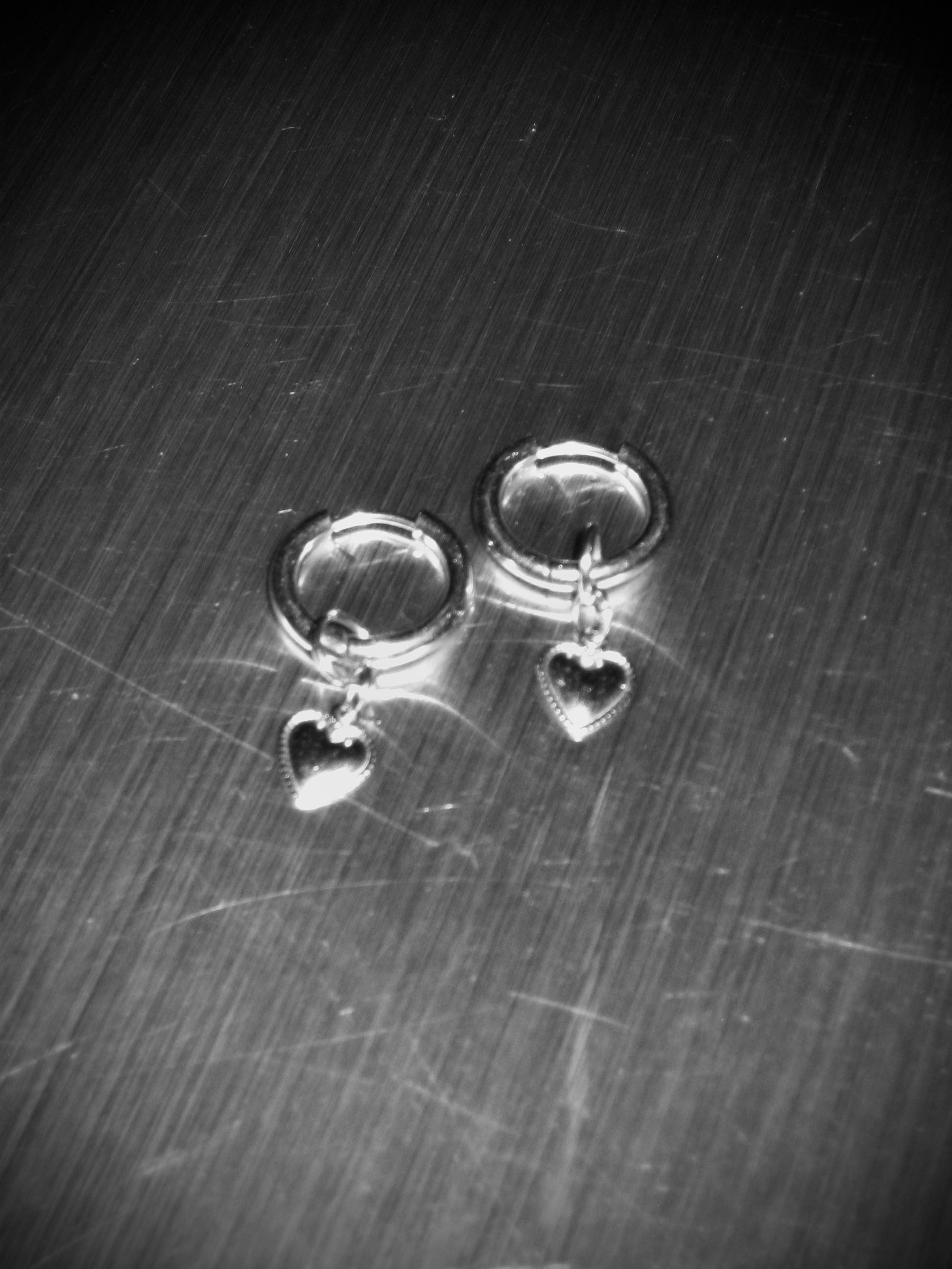 STEEL Heart Earrings
