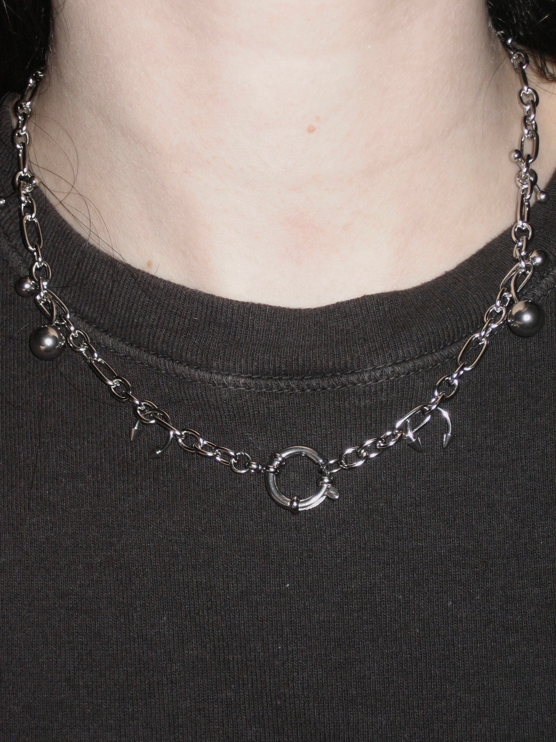 STEEL Pierced Necklace 003