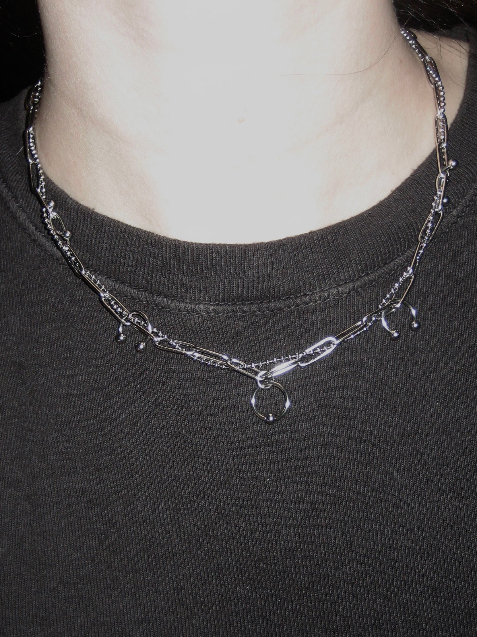 STEEL Pierced Necklace 001