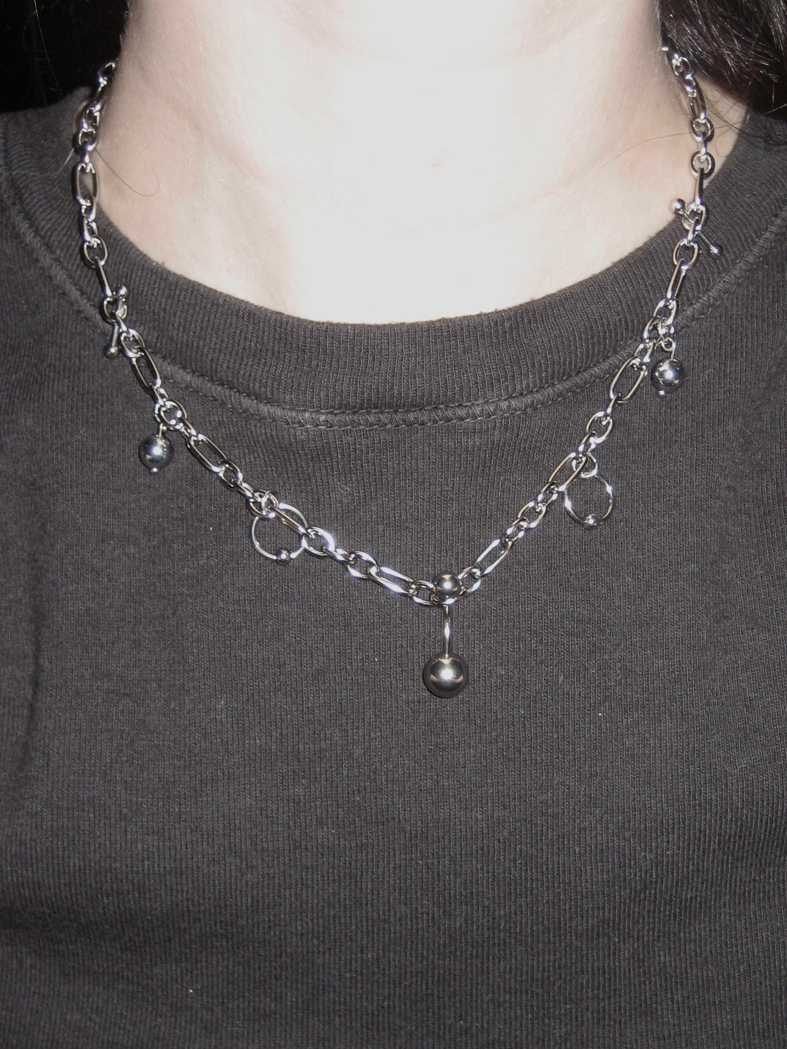 STEEL Pierced Necklace 002