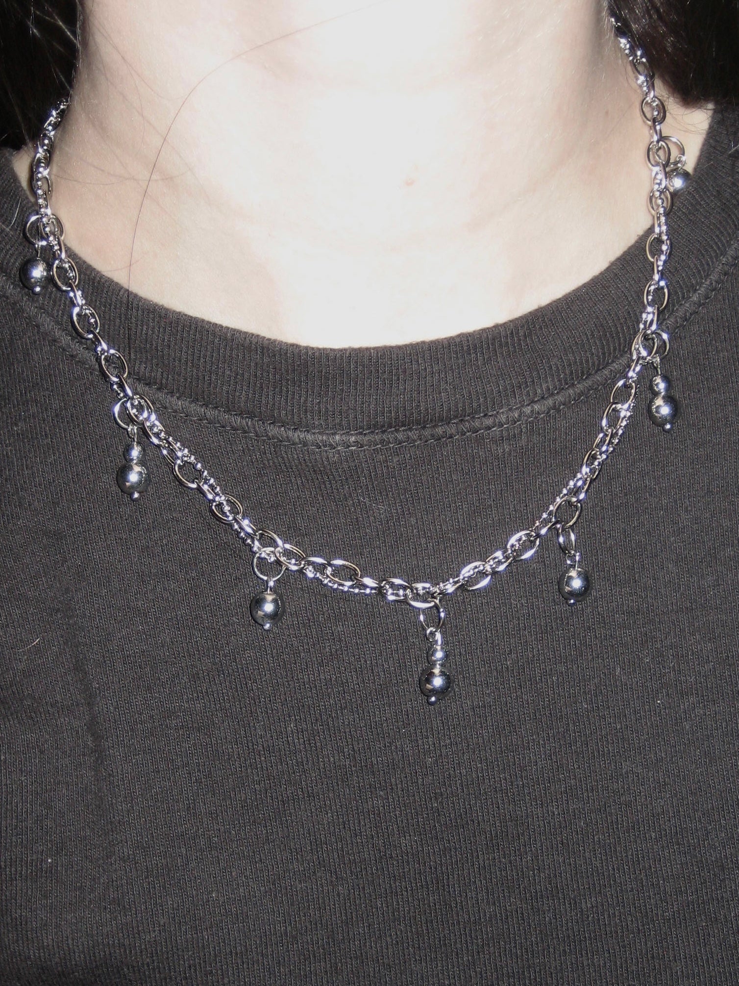 STEEL Pearls Necklace 001