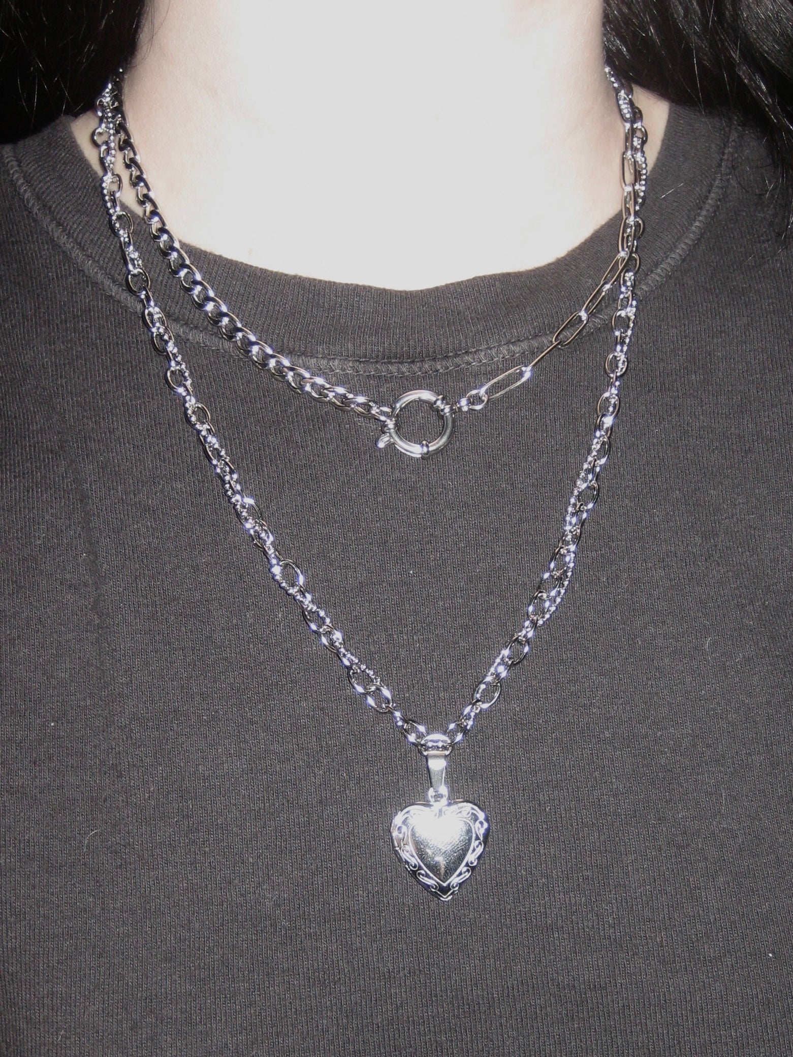 STEEL Locket Necklace 001