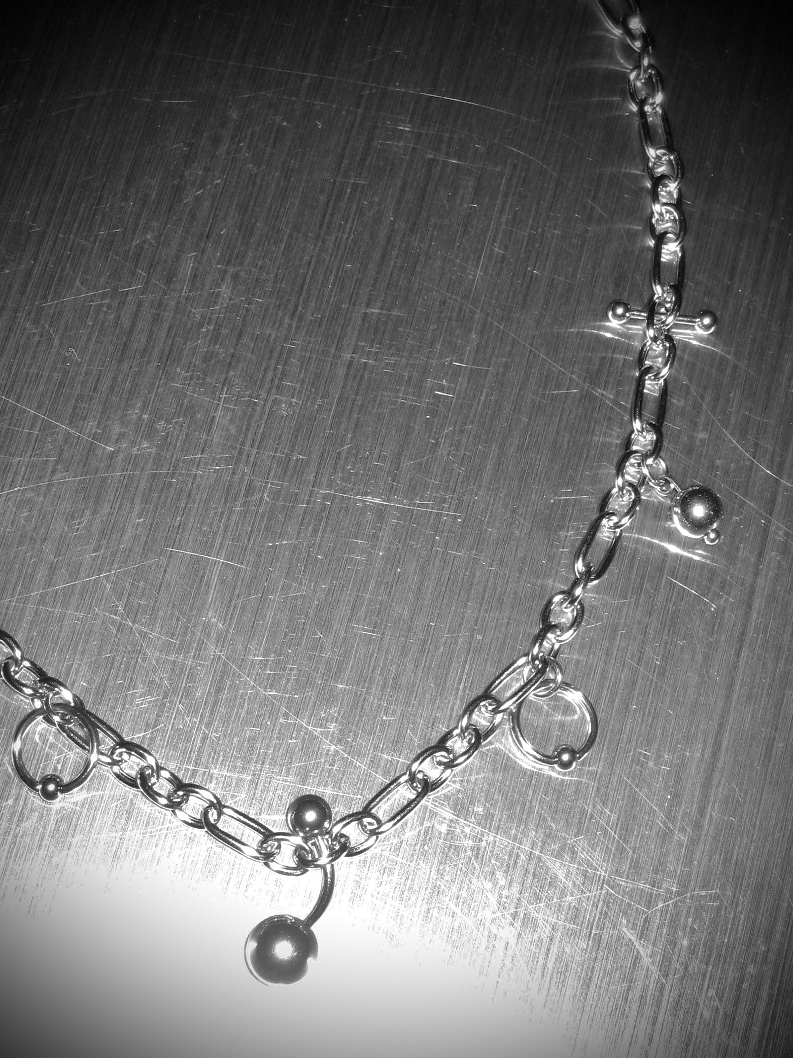 STEEL Pierced Necklace 002