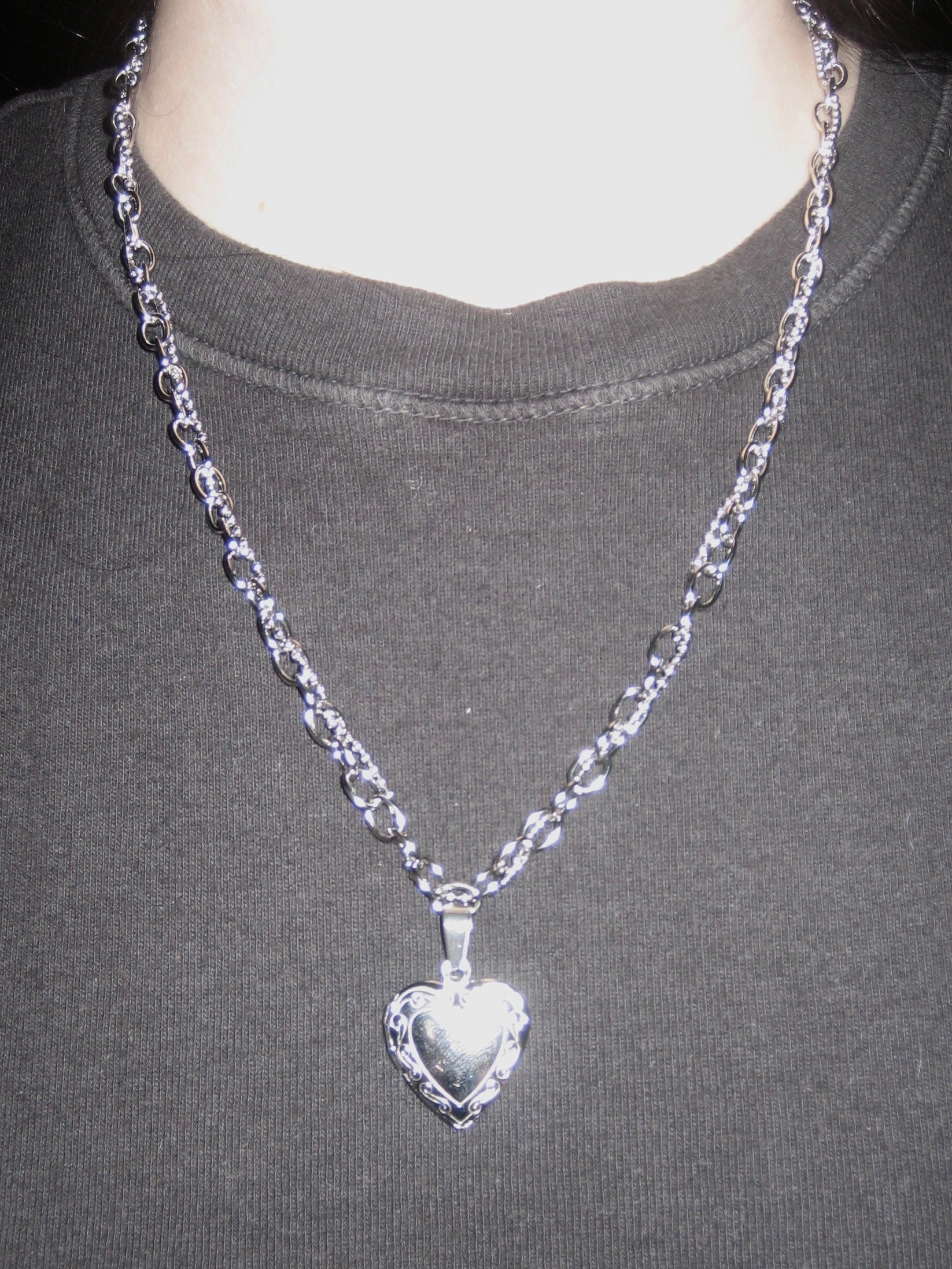 STEEL Locket Necklace 001