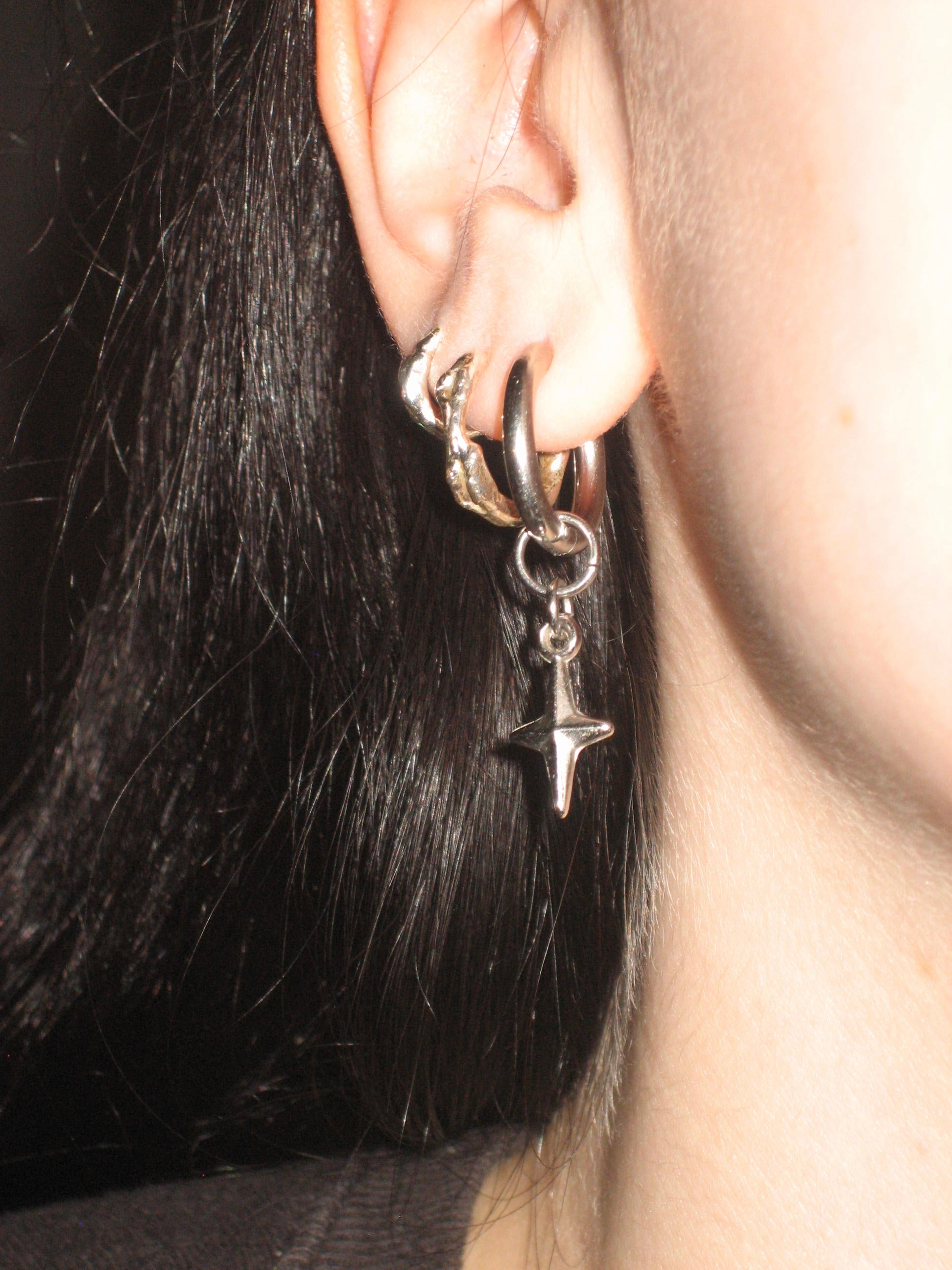 STEEL Stars Earrings