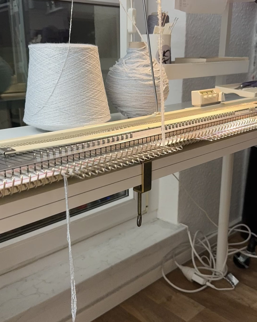 STATEMENT Distressed Knit Sweater Sprayed Grey